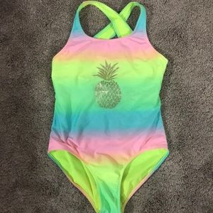 Girls plus size one piece swimsuit